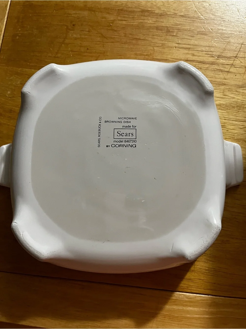 Corningware “Blue Daisy” searing / browning microwave casserole dish